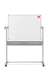 Nobo Basic Mobile Non Magnetic Melamine Whiteboard Aluminium Frame 1200x900mm 1905239 DD